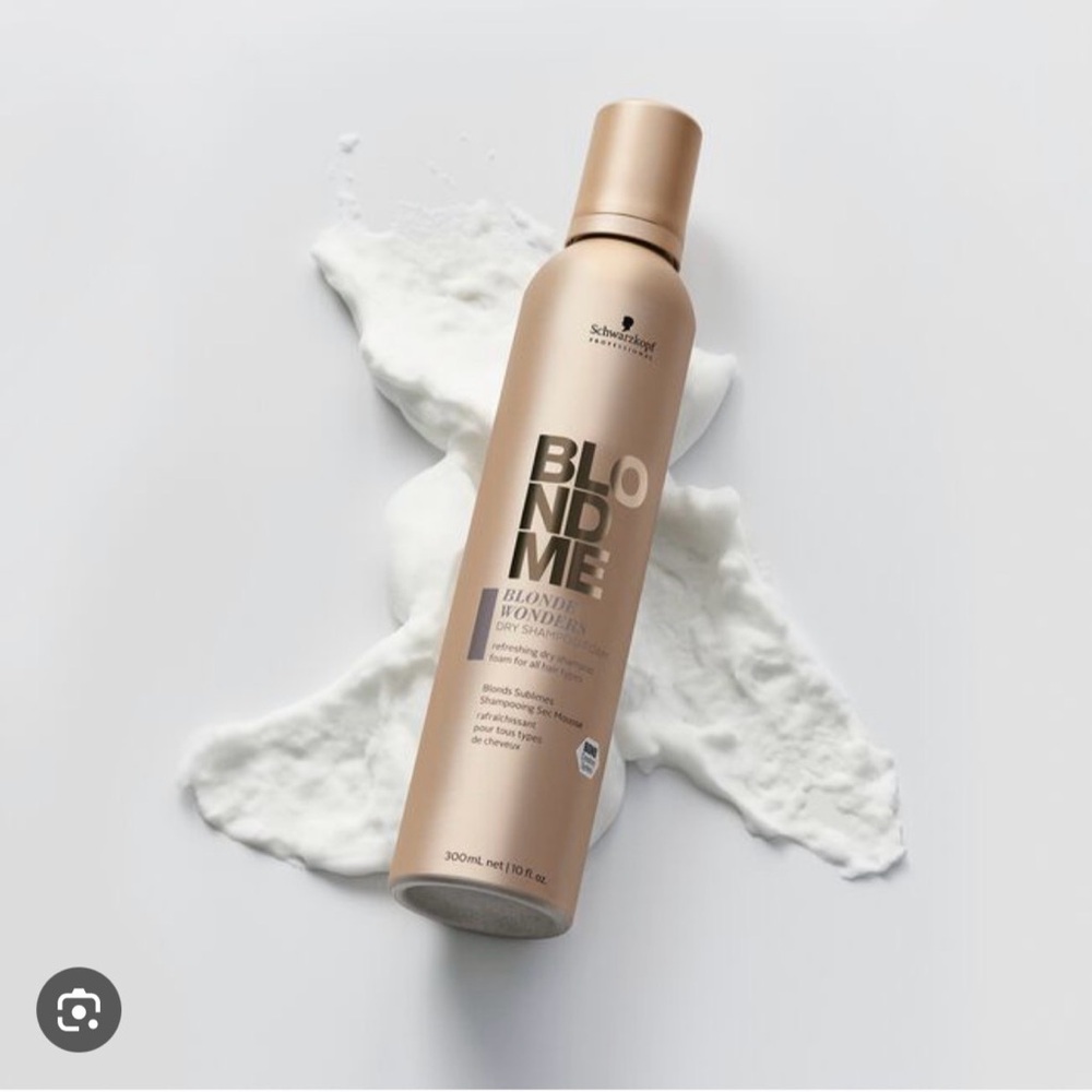 Schwarzkopf BlondeMe Blonde Wonders Dry Shampoo Foam - Champagne Bottle - Picture 2 of 3